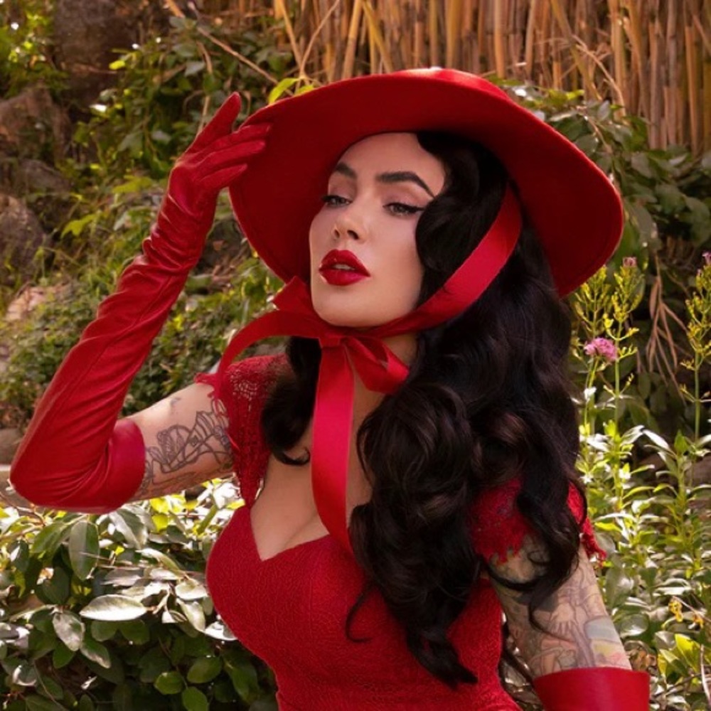 Bolero Hat {Crimson} Femme Noir by Micheline Pit